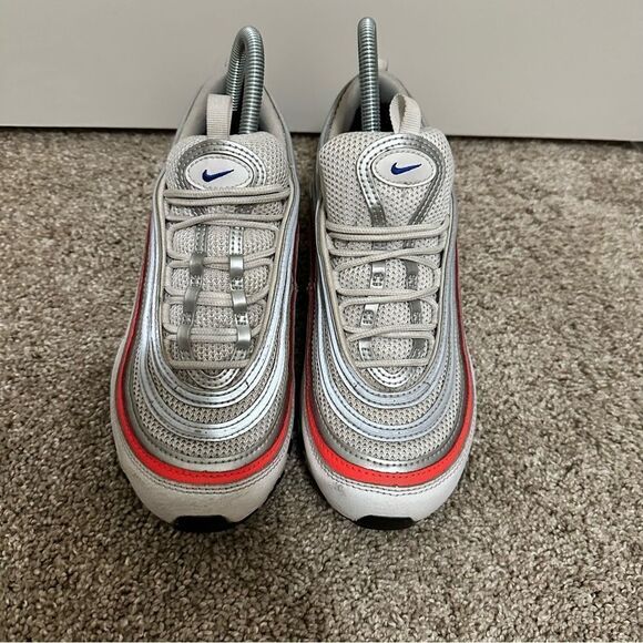 Nike Air Max 97 ESS White/Racer Blue Flash Crimson Women’s Size 7 - Picture 4 of 10